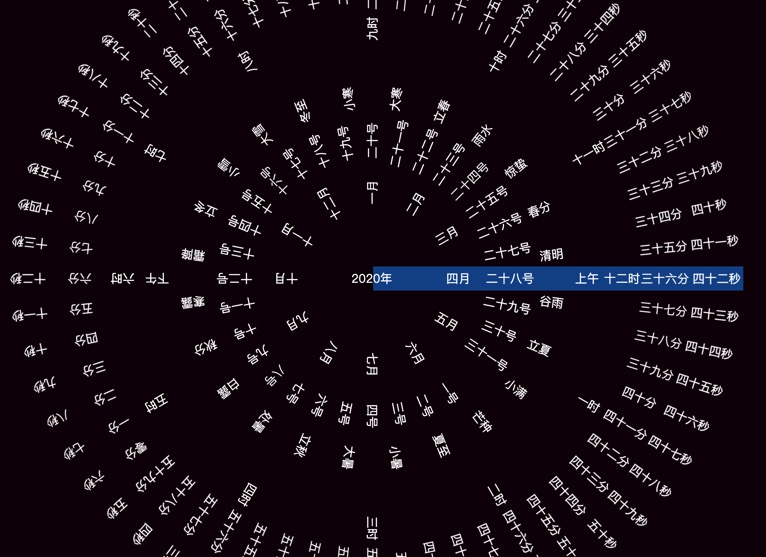 vue写的时间罗盘非常震撼_图一