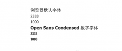 Google字体Open Sans Condensed对数字实例介绍